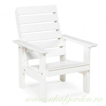 Scaun din lemn de pin nordic - Herrgård - alb-opac - 191177