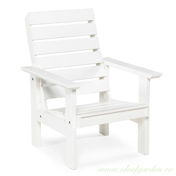 Scaun din lemn de pin nordic - Herrgård - alb-opac - 191177 Scaun din lemn de pin nordic - Herrgård - alb-opac - 191177
