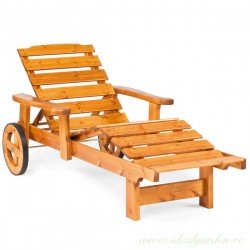 Șezlong din lemn de pin nordic - Dalom - 87112