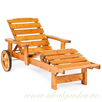 Șezlong din lemn de pin nordic - Dalom - 87112