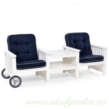 Rullsofa din lemn de pin nordic - Gotland - culoarea alb - 1761177