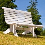 Bancă din lemn de pin nordic - Lund - culoarea albă - 214077 Bancă din lemn de pin nordic - Lund - culoarea albă - 214077