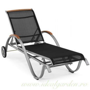 Șezlong cu roți structură metalică - Nydala - 3817