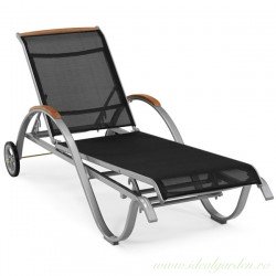 Șezlong cu roți structură metalică - Nydala - 3817