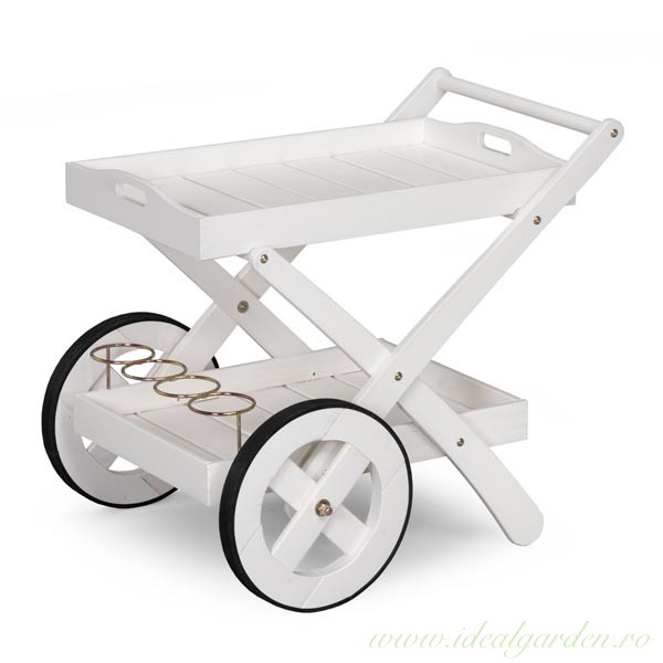Serving Trolley din lemn de pin nordic - Amelia - 891177 - Dining