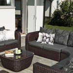 Canapea colțar dreapta rattan sintetic - Monte Carlo - 354125
