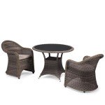 Masă rotundă rattan sintetic - Almeria - 347100 - Lounge
