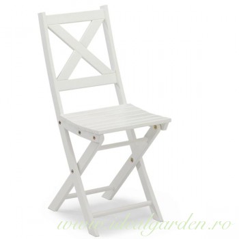 Scaun pliant - Vaxholm - alb - 710477