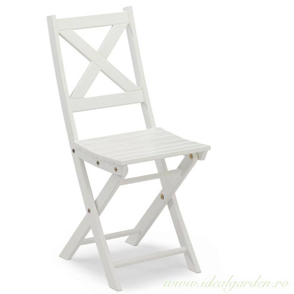 Scaun pliant - Vaxholm - alb - 710477 - Cafe