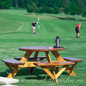 Mobilier picnic cu masă rotundă - 110577